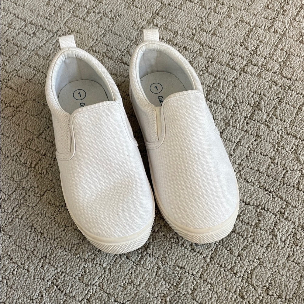 Cat & Jack Kids' White Slip-On Sneakers